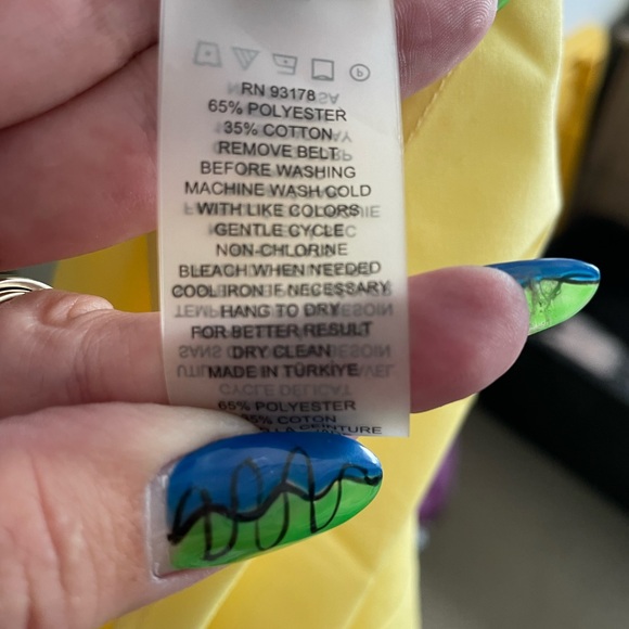 Elie Tahari Yellow Pleated A-line dress - Picture 4 of 5